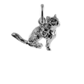 Sterling Silver Cat Charm