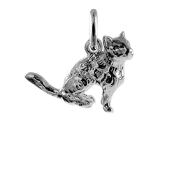 Sterling Silver Cat Charm