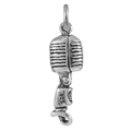Sterling Silver Classic Microphone Charm