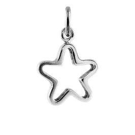 Sterling Silver Hollow Star Charm