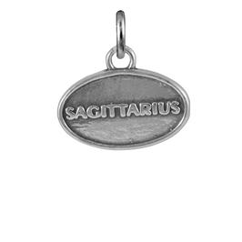 Sterling Silver Sagittarius Archer Oval Charm