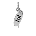 Sterling Silver Text LOL Charm