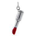 Sterling Silver & Enamel Lip Stick Charm