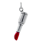 Sterling Silver & Enamel Lip Stick Charm