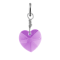 Sterling Silver June Alexandrite Crystal Heart
