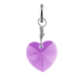 Sterling Silver June Alexandrite Crystal Heart