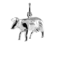 Sterling Silver Cow Charm