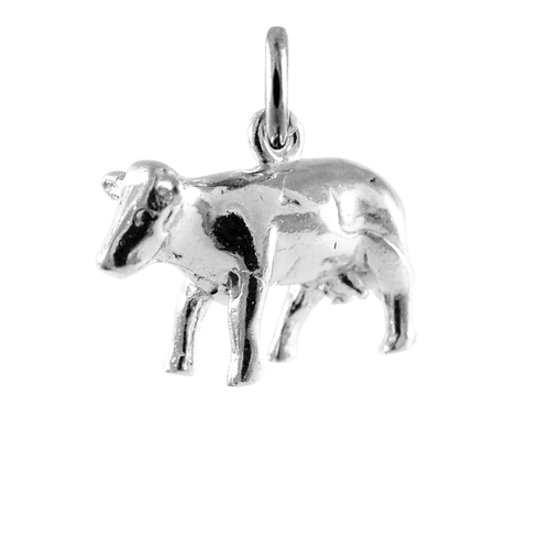 Sterling Silver Cow Charm