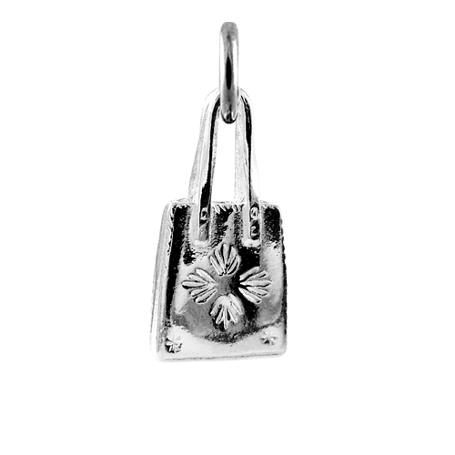 Sterling Silver Tote Bag Charm