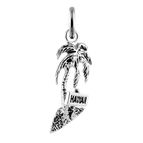 Sterling Silver Hawaii Palm Tree Charm