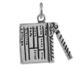Sterling Silver Film Clapper Board Charm