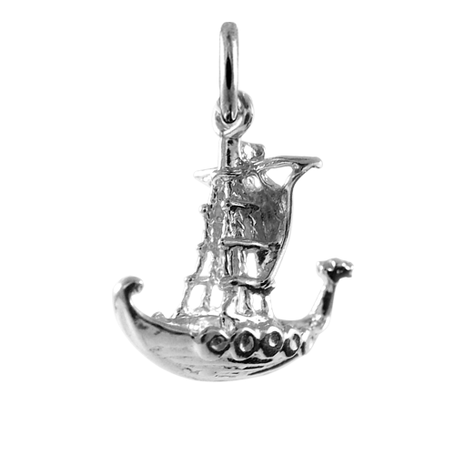 Sterling Silver Viking Longboat Charm