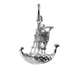 Sterling Silver Viking Longboat Charm