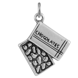 Sterling Silver Chocolate Box Charm