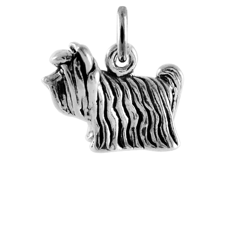 Sterling Silver Yorkshire Terrier Dog Charm