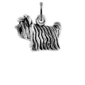 Sterling Silver Yorkshire Terrier Dog Charm