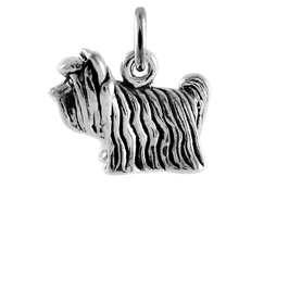 Sterling Silver Yorkshire Terrier Dog Charm