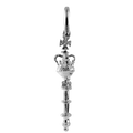 Sterling Silver British Sceptre Charm