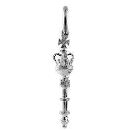 Sterling Silver British Sceptre Charm